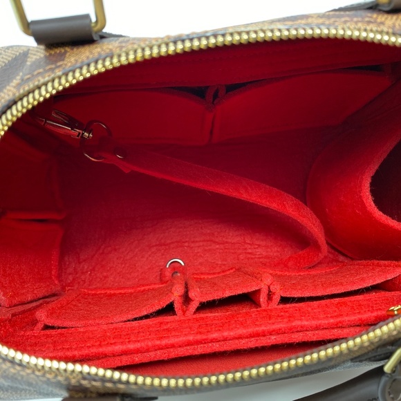💎Louis Vuitton Speedy 35 Purse Organizer Insert Damier Abene Red 🔥 - Picture 4 of 8